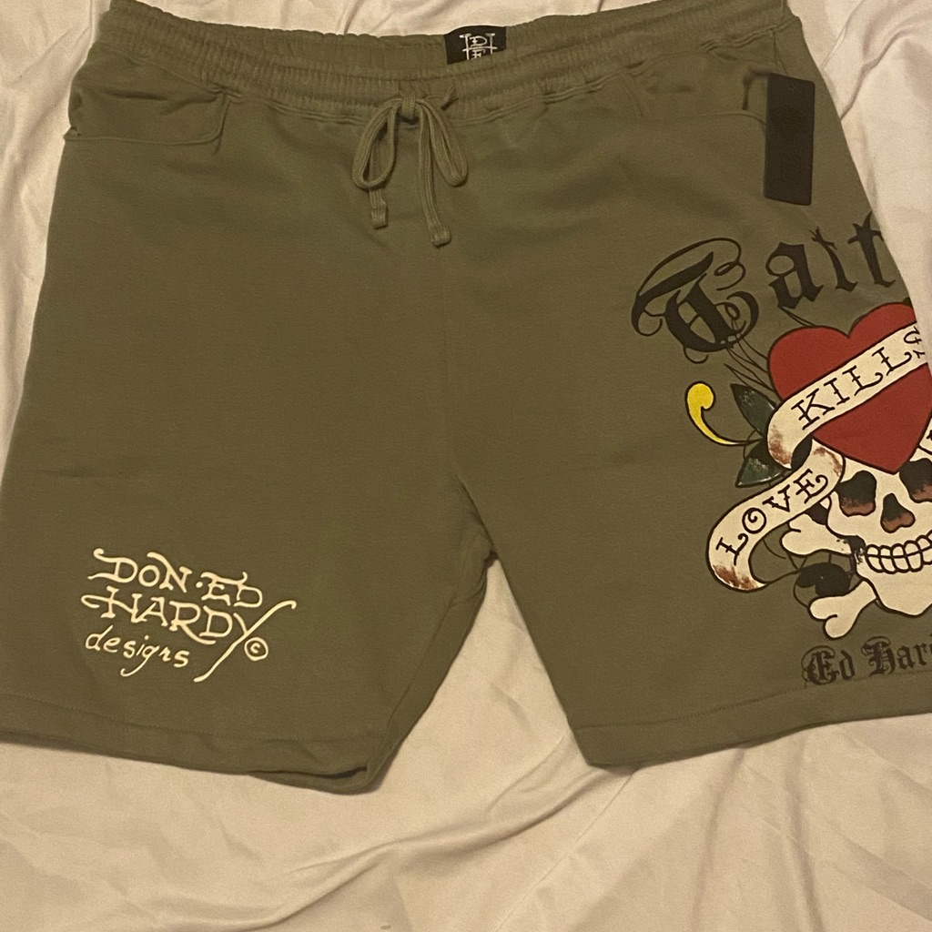 Brand New Ed Hardy Pants Green Unisex Size 2xl
